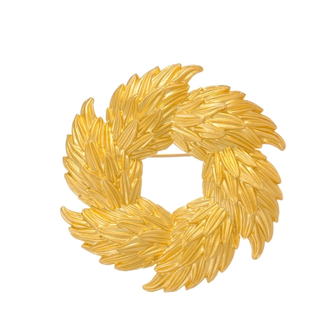 Vintage Oro Ramoscello d'Ulivo Ghirlanda Spilla per Donna Lega di Zinco Retro Botanico Floreale Spilla Decorativa Gioielli di Moda Accessorio
