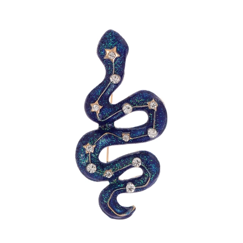 Spilla a Serpente in Lega Esagerata Donna Uomo Strass Cielo Stellato Costellazione Animale Spilla Smalto Gioielli di Moda