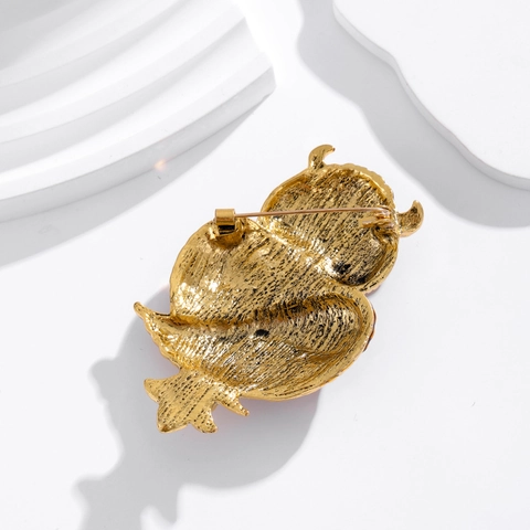 Broche de Búho Vintage para Mujer Lindo Broche de Animal con Diamantes de Imitación Esmalte Pájaro Pins Joyería de Moda Retro