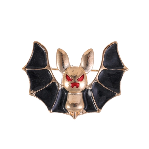 Broche Animale de Chauve-souris Halloween Créative pour Hommes Femmes Gothique Alliage de Zinc Émail Pin Badge pour Vêtements de Costume