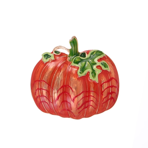 Broche de Calabaza de Halloween Vintage Aleación de Zinc Esmalte Pintado Corsage Moda Ropa Accesorio Unisex Alfiler de Solapa