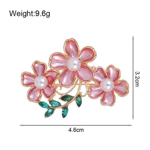 Elegante Kamelie Blumen Brosche Für Damen Künstliche Perle Grüne Strass Eingelegte Legierung Pin Mode Kleid Schmuck Zubehör