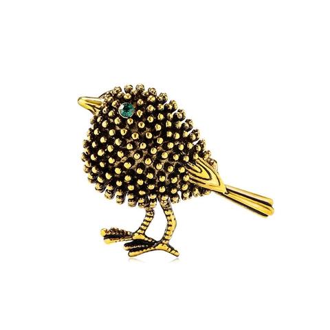 Spilla in Lega Vintage con Strass a Forma di Uccello Corsage Animale Artistico per Donna Uomo Gioielli di Moda Regalo