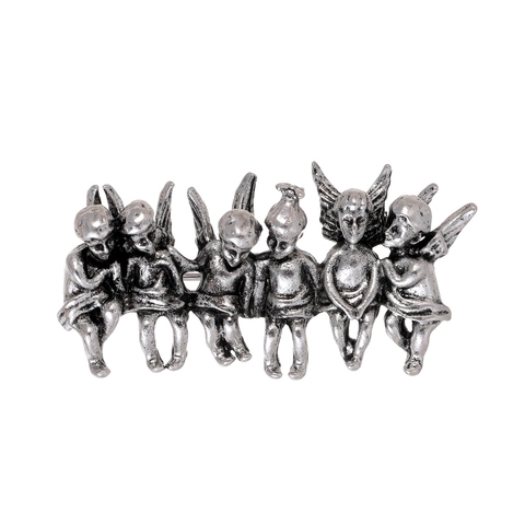 Vintage Alloy Angel Brooch For Women Antique Gold Silver Color Cherub Brooch Pin Retro Fashion Clothing Accessory Jewelry