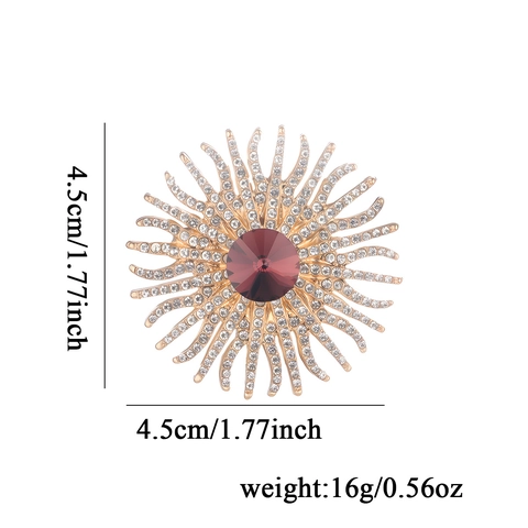 Elegante Legierung Sonnenblume Brosche Mit Strass Kristall Korsage Anstecknadel Für Damen Anzüge Schal Hochzeit Party Schmuck