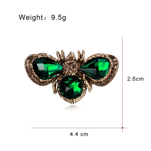 Vintage Zinklegierung Biene Brosche Mit Buntem Kristall Strass Tier Abzeichen Pin Für Damen Anzug Mantel Dekoration Mode Schmuck