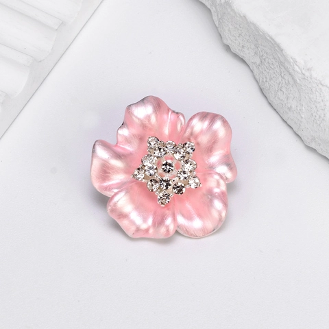 Eleganter Kamelien Blume Brosche Pin Für Damen Zinklegierung Emaille Strass Floral Pin Für Anzüge Mäntel Kleid Modeschmuck