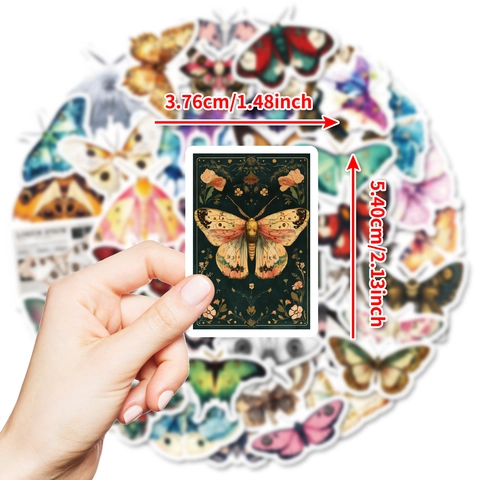 Adesivi Farfalla Vintage Estetici Impermeabili per Cover Cellulare Laptop Scrapbooking Journal DIY Decalcomanie Insetti