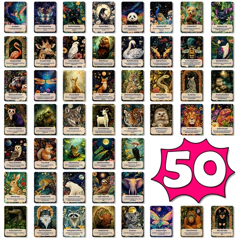 Cartes Inspirantes Illustration d'Animaux Vintage Cartes de Vœux Éducatives Artistiques pour Décoration Scolaire