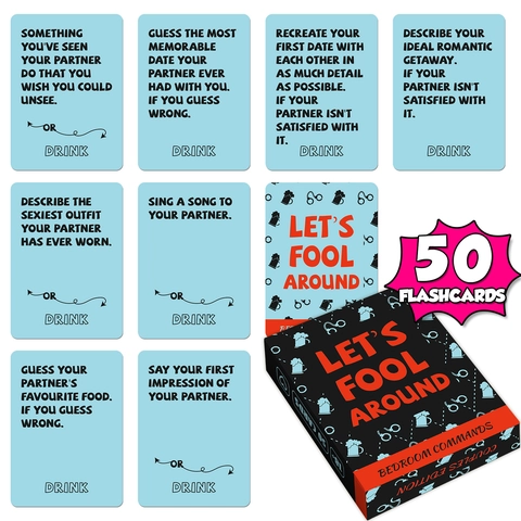 Lets Fool Around Couples Edition Bedroom Commands Interactive Card Game For Adults Romantic Fun Night Party Game Cards