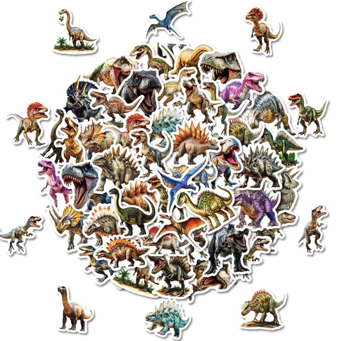 Realistic Dinosaur Graffiti Stickers Waterproof PVC Decals For Phone Case Water Bottle Luggage Skateboard Decoration