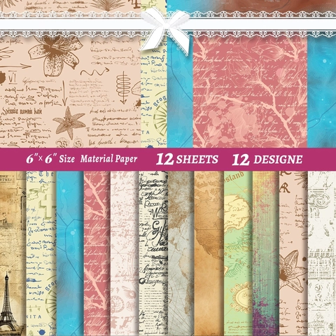 Retro Vintage Map Material Paper For DIY Scrapbooking Journaling Crafting Art Album Decoration Stationery Supplies