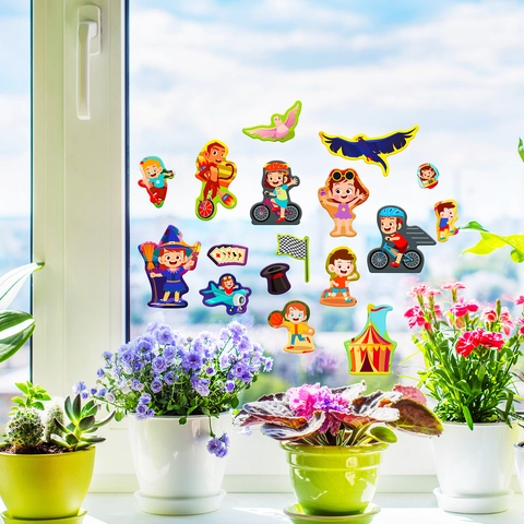 Amusement Park Theme DIY Sticker Book Educational Concentration Training Activity Book For Kids Ages 2-6 Colorful Interactive Cartoon Sticker Set
