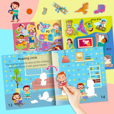 Kids Concentration Sticker Book Kindergarten Educational Early Learning Busy Book For Toddlers Montessori Activity Book