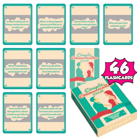 Cartas De Comunicación De Pareja En Inglés De Papel Para Relaciones De Citas Conexión Profunda Regalo De Juego De Matrimonio