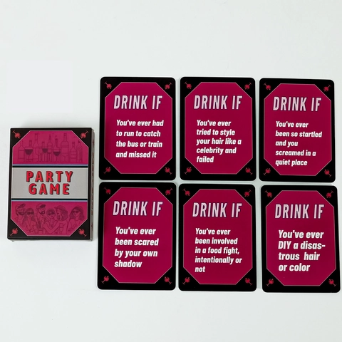Juego de Cartas para Beber en Fiestas de Adultos Interacción Social Divertida Instrucciones Cartas para Beber Con Caja