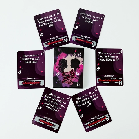 Juego de Cartas Q&A Pareja Romántica Para Adultos Interacción Romántica Acertijos Citas Regalos Entretenimiento Cartas