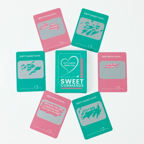 Sweet Commands Couple Interactive Scratch Off Paper Game Cards For Date Night Party Adult Plus Romantic Fun Gift