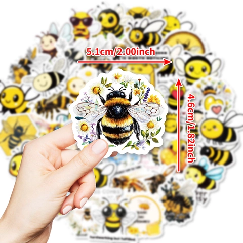 Süße Cartoon Biene Aufkleber Wasserdichte Vinyl Decals Für Kinder Scrapbooking Journaling Laptop Schreibwaren DIY Deko