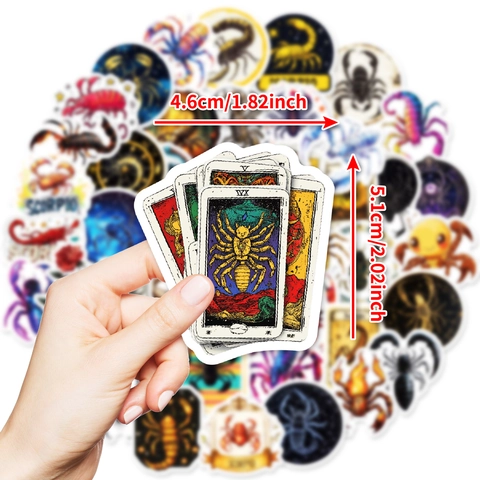 Scorpio Constellation Stickers Waterproof Vinyl Scorpion Decals For Laptop Phone Luggage DIY Journal Decorative Stickers