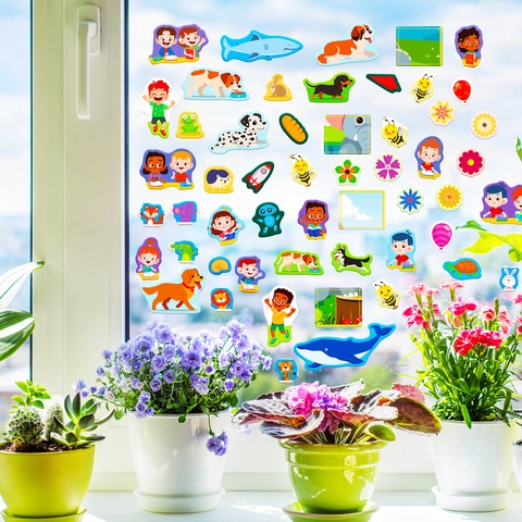 Kids Concentration Training Sticker Book Early Educational Activity Toy Toddlers Reusable Cartoon Animal Learning Paper Book
