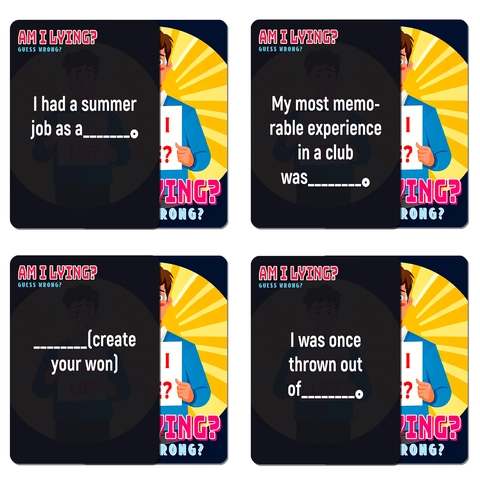 Am I Lying Guess Wrong Social Party Juego de Cartas Tarjetas de Juego de Beber Para Adultos Juego Interactivo