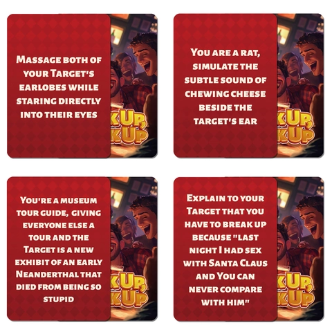 Juego de Cartas de Broma de Interacción Social Patrón de Diamante Rojo Tarjetas Para Fiesta Diversión Adultos Juego de Mesa