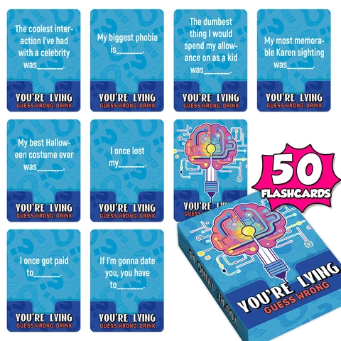 Youre Lying Gioco di Carte per Adulti Festa Incontro Sociale Gioco Interattivo per Bere Amici Notte Set di Carte Divertente