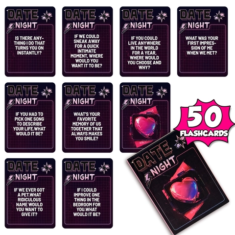 Tarjetas de Conversación Date Night Para Parejas Conexión Profunda Juego de Relación Para Adultos Regalo de San Valentín