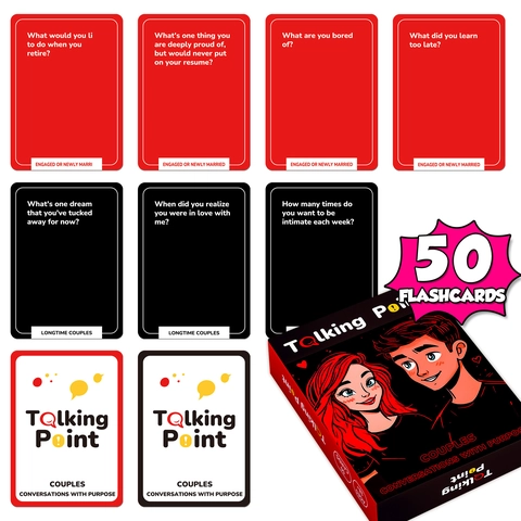 Tarjetas de Conversación Talking Point Para Parejas Juego de Interacción de Relaciones Tarjetas de Temas Rompehielo Para Socios Recién Casados
