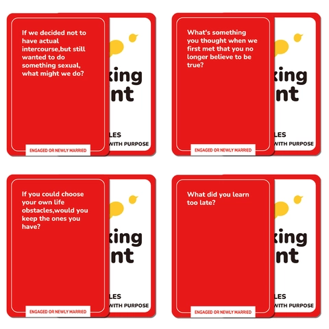 Tarjetas de Conversación Talking Point Para Parejas Juego de Interacción de Relaciones Tarjetas de Temas Rompehielo Para Socios Recién Casados