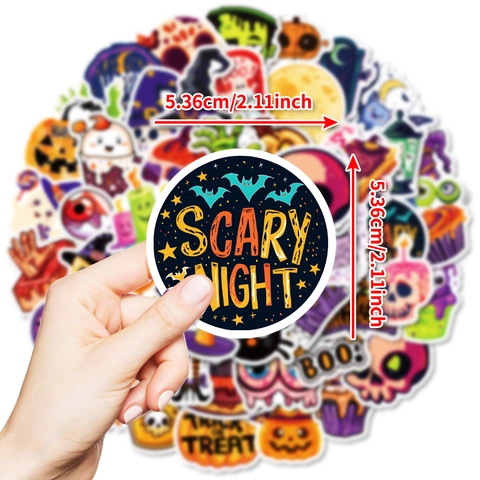 Halloween Cartoon Graffiti Stickers Waterproof PVC Decals For Laptop Water Bottle Scrapbook DIY Party Decoration Favors