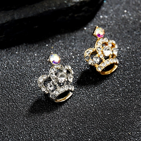 Mini Strass Krone Brosche Für Damen Luxus Legierung Kleine Anstecknadel Gold Silber Plattiert Mode Schmuck Geschenk