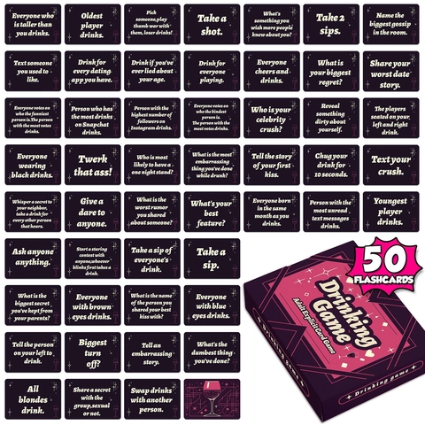 Erwachsene Trinkspiel Karten Mehrspieler Party Versammlung Brettspiel Soziale Interaktion Lila Karten Für Bar Nacht Erwachsene