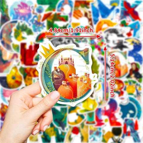 Creative Alphanumeric Graffiti Stickers Waterproof PVC Decals For Laptop Phone Case DIY Scrapbooking Artistic Illustration Journal Decoration