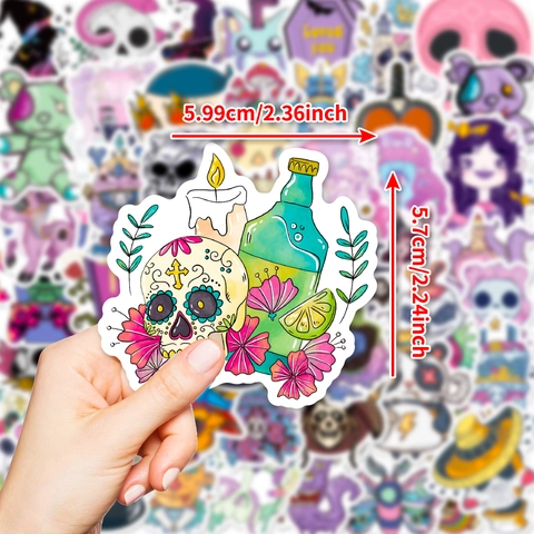 Gothic Skull Graffiti Stickers Waterproof DIY Decals For Laptop Phone Case Scrapbooking Luggage Hand Account Stickers