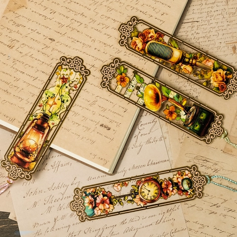 Retro Hohl Metall Lesezeichen Künstlerische Blumen Buchmarker Mit Quaste Zinklegierung Buch Zubehör Für Leser Lehrer Studenten Geschenk