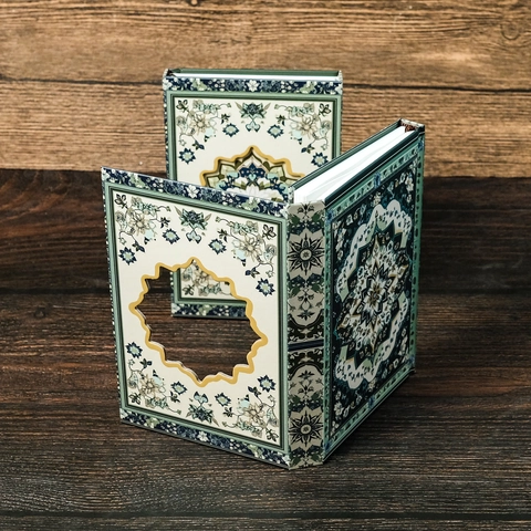Vintage Mandala Ausschnitt Hardcover Notizbuch Tragbares Magnetisches Journal Tagebuch Künstlerisches Holzschliffpapier Schreibbuch Geschenk