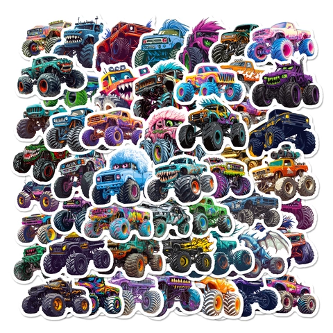 Monstertruck Aufkleber Wasserdicht Vinyl Graffiti Decals Für Laptop Telefon Gepäck Skateboard Stoßstange Scrapbooking Deko