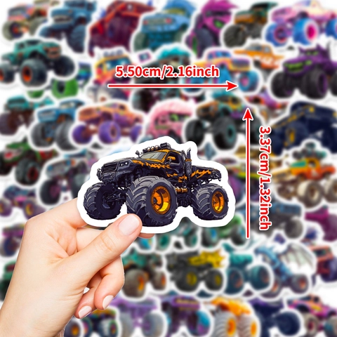 Monstertruck Aufkleber Wasserdicht Vinyl Graffiti Decals Für Laptop Telefon Gepäck Skateboard Stoßstange Scrapbooking Deko