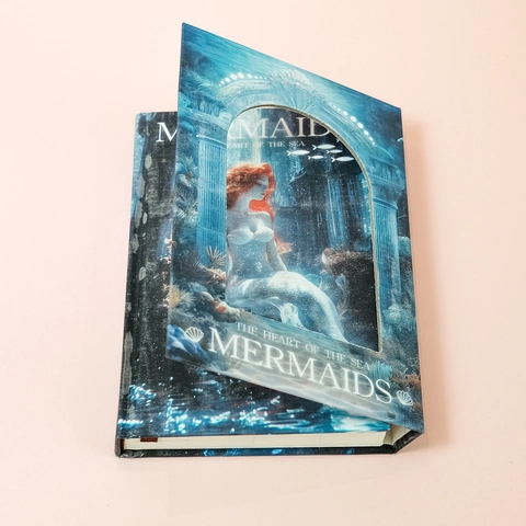 Traumhaftes Unterwasser Meerjungfrau Notizbuch Hohl Ausgeschnittener Einband Hardcover Tagebuch Kreatives Ozean Journal Für Damen