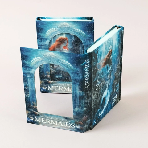 Traumhaftes Unterwasser Meerjungfrau Notizbuch Hohl Ausgeschnittener Einband Hardcover Tagebuch Kreatives Ozean Journal Für Damen