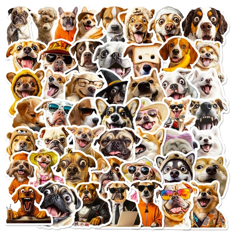 Cute Puppy Dog Graffiti Stickers Waterproof Vinyl Decals For Laptop Water Bottle Scrapbooking Decoration For Kids Teens Adults