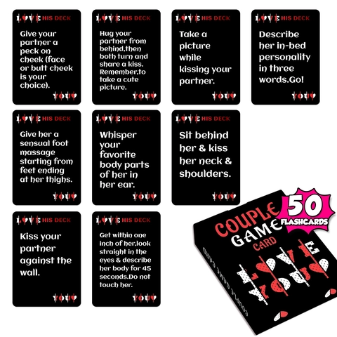 Couples Interactive Romantic Game For Dating Party Relationship Building Love His Deck Board Game Fun Activity