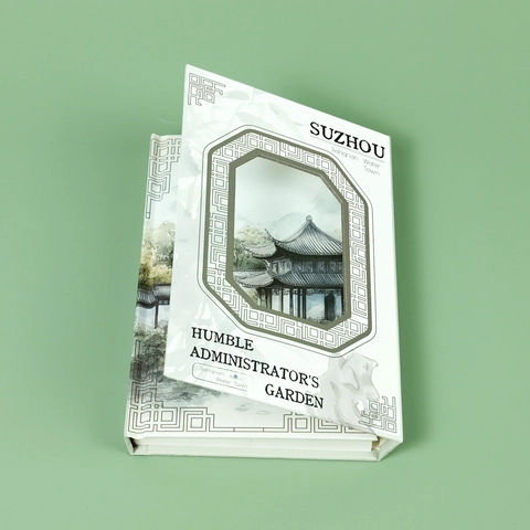 Creative Suzhou Humble Administrator's Garden Notebook New Chinese Style Hollow Out Design Art Paper Hardcover Daily Planner Journal