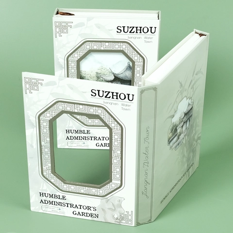 Creative Suzhou Humble Administrator's Garden Notebook New Chinese Style Hollow Out Design Art Paper Hardcover Daily Planner Journal