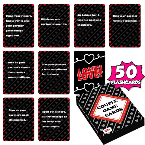 Romantic Intimate Interaction Challenge Cards For Date Night Party Adult Couple Game Cards Instruction Cards Gift