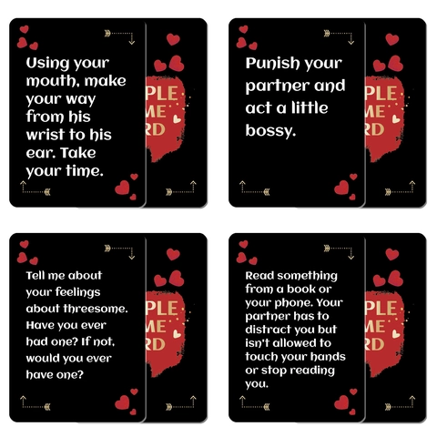 Carte da Gioco per Interazione di Coppia Romantica e Creativa per Adulti Appuntamenti Notturni Intimità Carte con Cuore