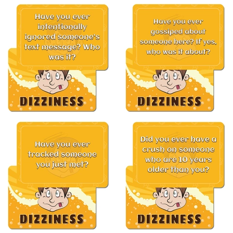 Dizziness Interaction Sociale Jeu de Cartes de Fête Cartes d'Interaction pour Adultes Rassemblement Team Building Jeu de Boisson Cartes en Papier