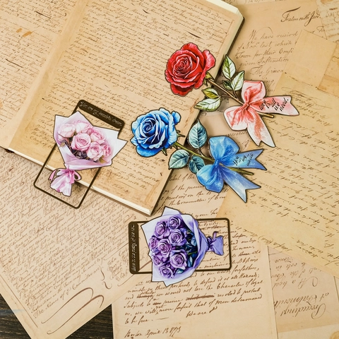 Vintage Metall Blumen Lesezeichen Rosenstrauß Hohles Lesezubehör Kreatives Studenten Schreibwaren Romantisches Geschenk